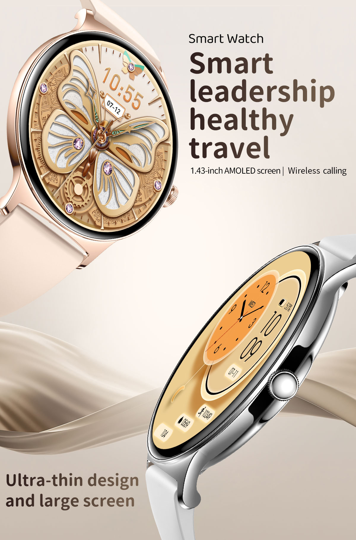 Smartwatch Pour Femme Avec Suivi De Santé Et Appel Bluetooth_voghion.com
