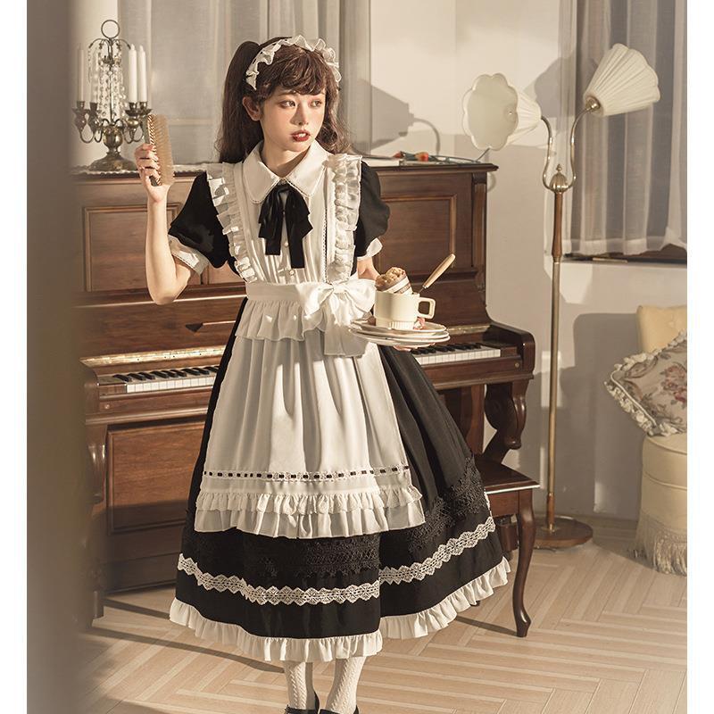 オリジナルリトルメイド半袖ロリータワンピース可爱いLolita甘いドレス6356|undefined