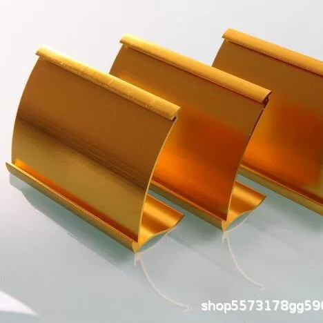 厂家直售拱形铝合金标价座 弧形价目牌 价目座商品标价卡商场饼屋