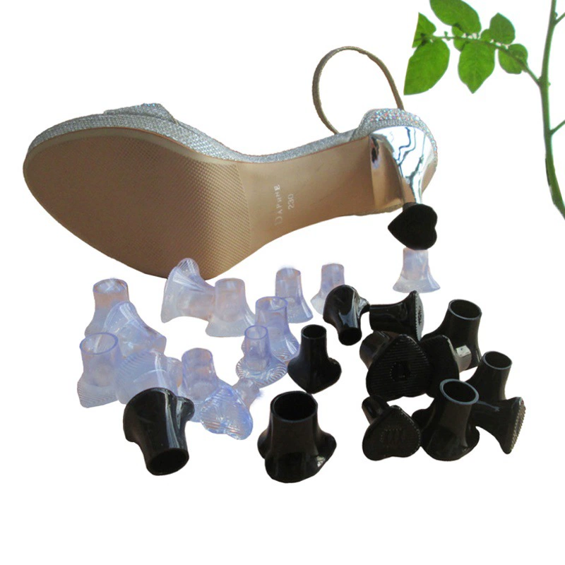 Защитные чехлы для туфель на высоком каблуке с маленькими накладками в форме сердца, тонкие каблуки мгновенно превращаются в толстые, нескользящие, бесшумные чехлы для танцевальных туфель, кожаные чехлы для обуви