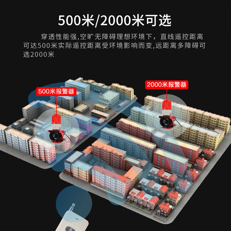 TGSG-110Y赤外線リモコン音光警報器無線遠隔制御小型工業音声警報器|undefined
