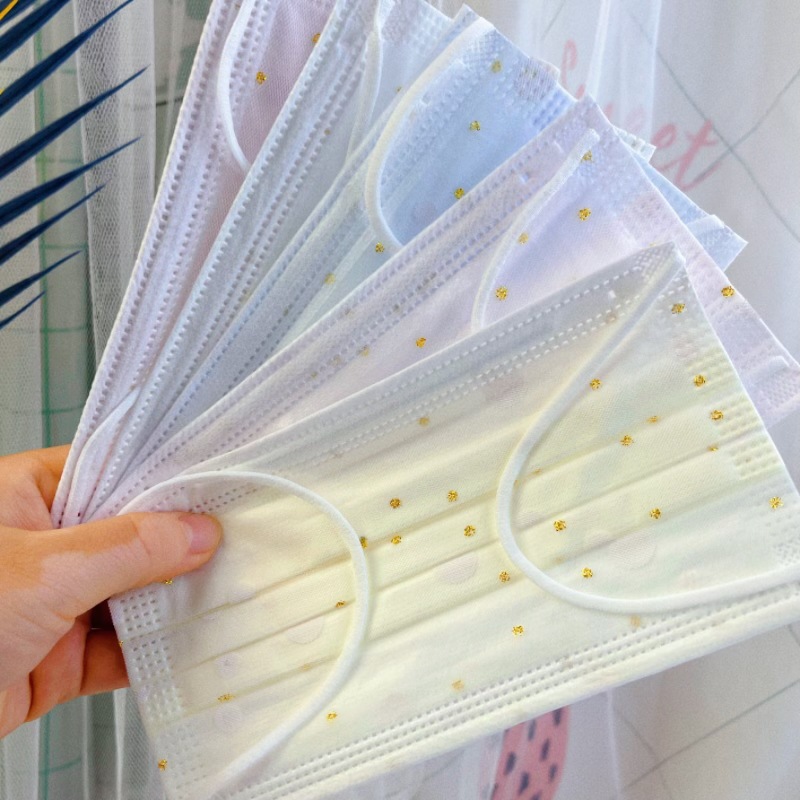 网纱四层一次性口罩光点梦幻雷射MASK成人学生防尘口罩出口含熔喷