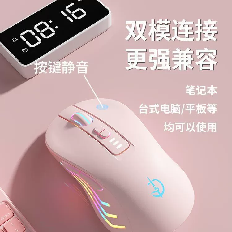 Lenovo, xiaomi, бесшумная игровая беспроводная мышь с зарядкой, совместимый ноутбук для мужчин и женщин, Bluetooth