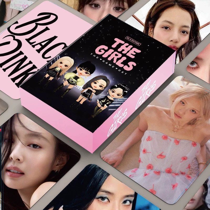Общая линейка точек KPOP розовые чернила 55 маленьких карточек ЛИСА ROSEJENNIEJISOO звезда периферии ЛОМО карты