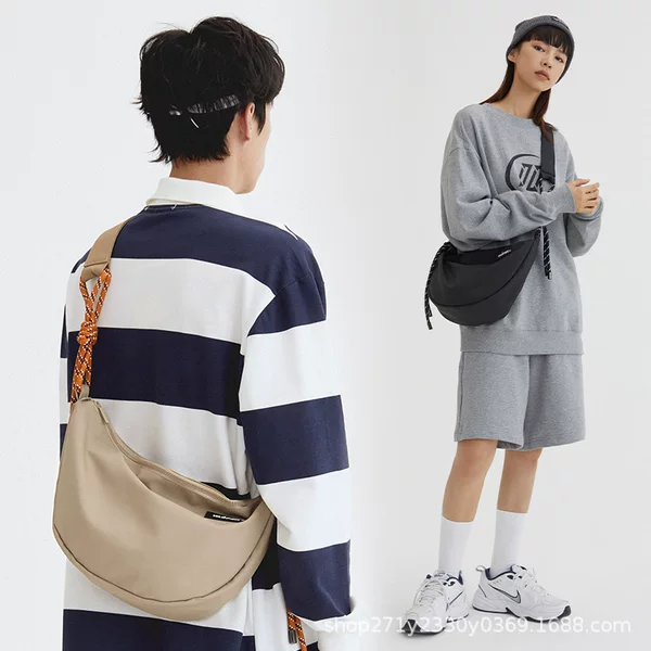 VAOPER Feeding Brand Trendy Brand Crossbody Bag Men's Casual Shoulder Bag Sports Dumpling Bag Women's Large Capacity Shoulder Bag Commuter Bag
