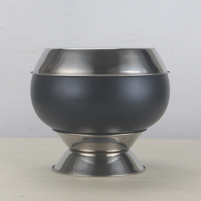Buddhist monk black Upasaka Rice bowl Retro Buddhist Culture Stainless steel Alms bowl Vegetarian food Monk bow