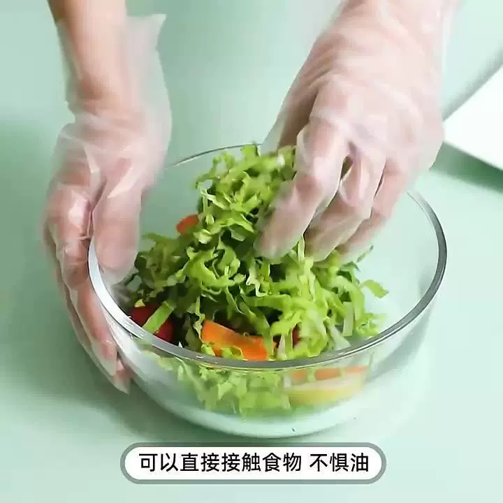 Одноразовые перчатки пищевого класса для дома и кухни TPE, усиленные, повышенная прочность, коробочная упаковка