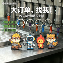 pvc钥匙扣定制logo滴塑钥匙挂牌企业来图加工礼品工厂来图小批量