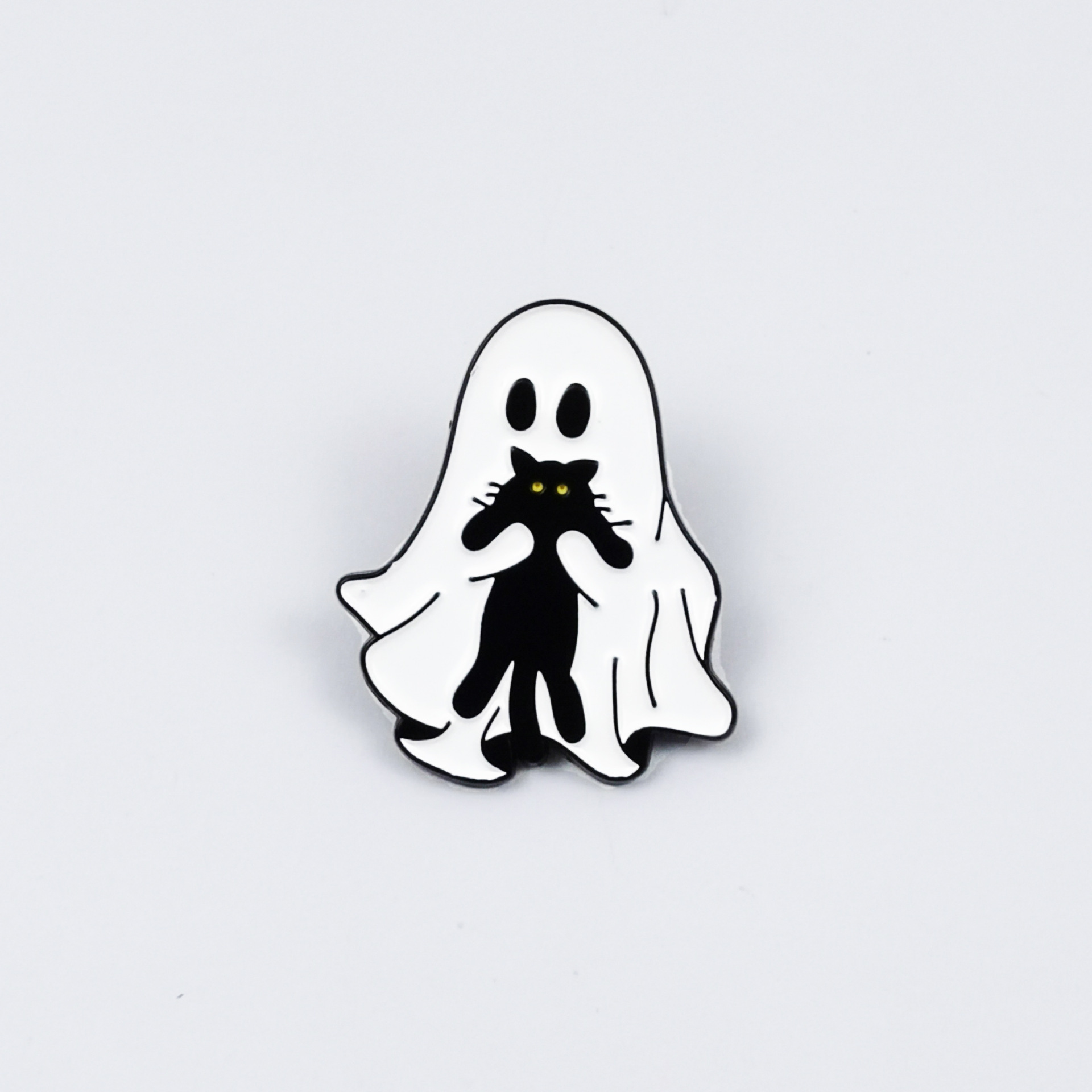 Broche de Gato Negro de Halloween de Aleación de Zinc Decorativo para Ropa