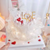 Tanabata Cake Decoration Valentine's Day LoVE Acrylic Cake Respuent Beige Mither Maker Cake Bian Bian