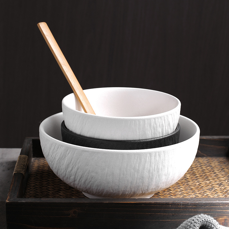 Ceramic Soup Bowl Black and White Bowl Japanese Style Tableware Creative Soup Bowl Hotel Restaurant Advanced Simple Tableware 8 Inch Soup Bowl Ceramic Soup Bowl Black and White Bowl Japanese Style Tableware Creative Soup Bowl Hotel Restaurant Advanced Simple Tableware 8 Inch Soup Bowl