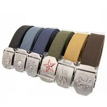 户外加厚战术腰带男士合金自动扣棉带战地潮流帆布裤腰带厂家批发
