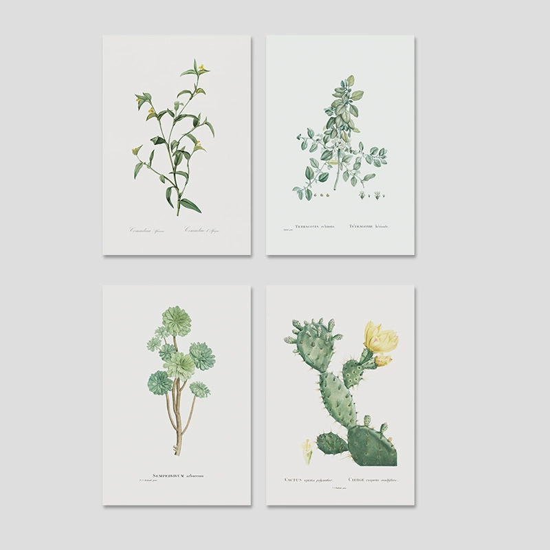 Скандинавский стиль ручная роспись растений украшения стен карты Маникюр украшения Фото Журнал украшения фон карты