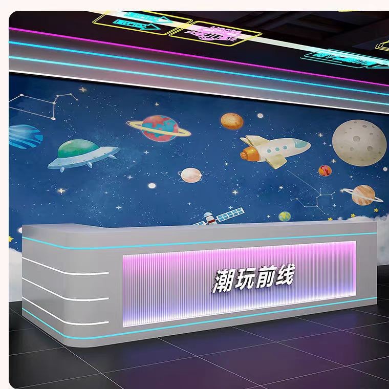 兑换积分展示柜电玩城手办服务台中岛展示架弹珠机货柜储物潮玩