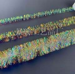 3cm幻彩毛条七彩5cm輸入虹膜クリスマス祭り装飾パーティー装飾リボン花クロスボーダー