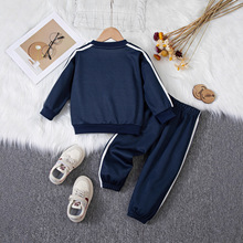 男女童套装2025新款帅气时髦儿童春秋装两件套印花休闲运动服