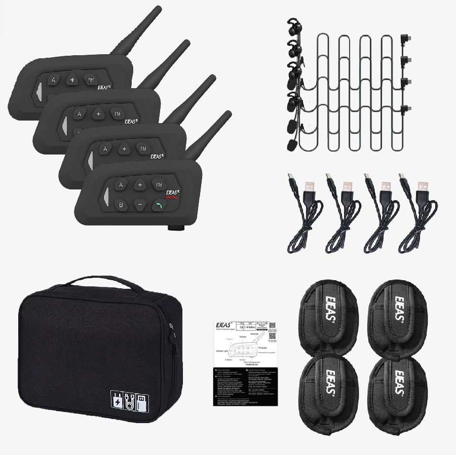 Ejeas In-Ear Right Earphone V4Cplus Football Referee Intercom Outdoor Intercom Headset 3 Sets 4 Sets