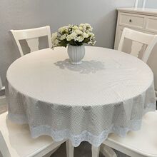 家用圆形餐桌布防水防油防烫PVC环保免洗桌椅饭店大圆桌酒店