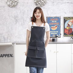 Cotton Apron DIY Waterproof and Durable Apron Simple and Fashionable Kitchen Apron Work Apron