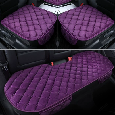 Seat cushion, seat cover — seat cushion without backrest short - purple-three-piece-set