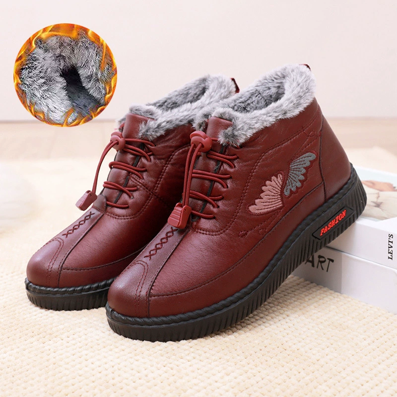 Старые пекинские туфли из ткани зимние женские хлопчатобумажные туфли с бархатом и утолщением