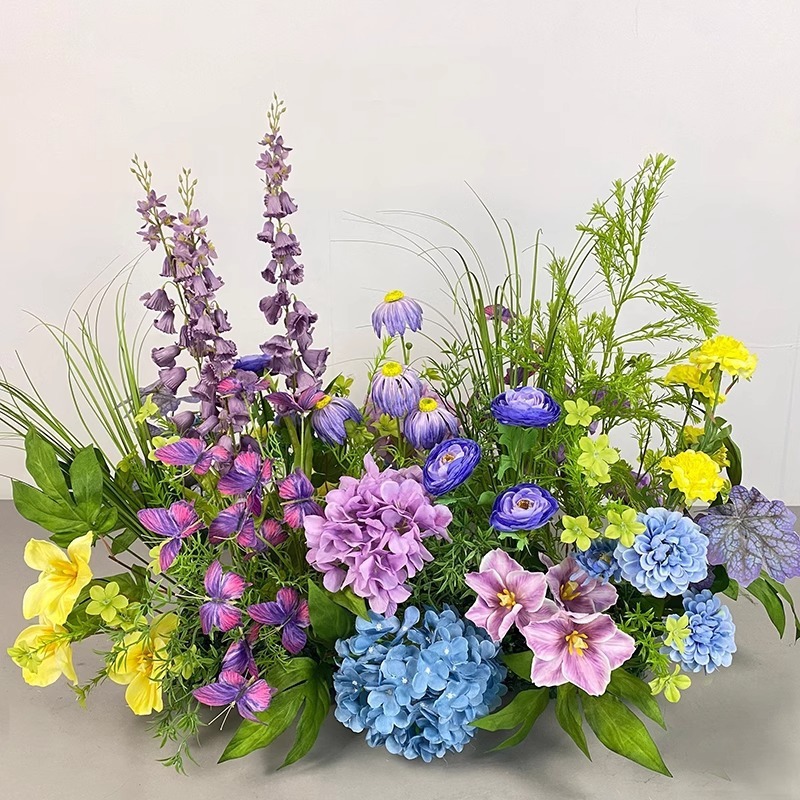 モネの庭の造花、森のウェディングフラワーアレンジメント、ウェディングアレンジメント、ウィンドウデコレーション、装飾造花アート|undefined