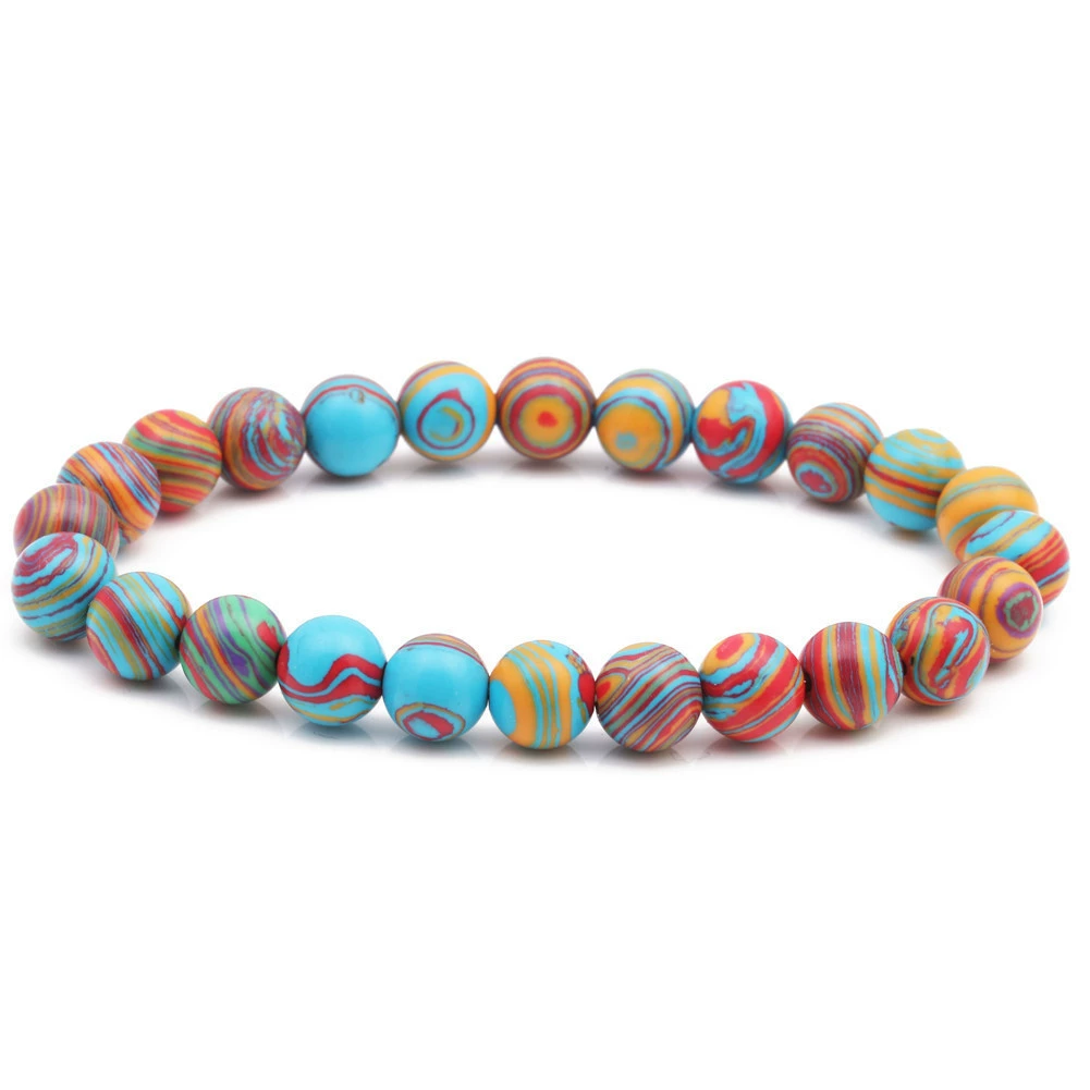 Agate бусирован bracelet? - need translation: Агатовая бусы браслет, 8 мм круглые бусины, европейский стиль, легковесный оптовый аксессуар