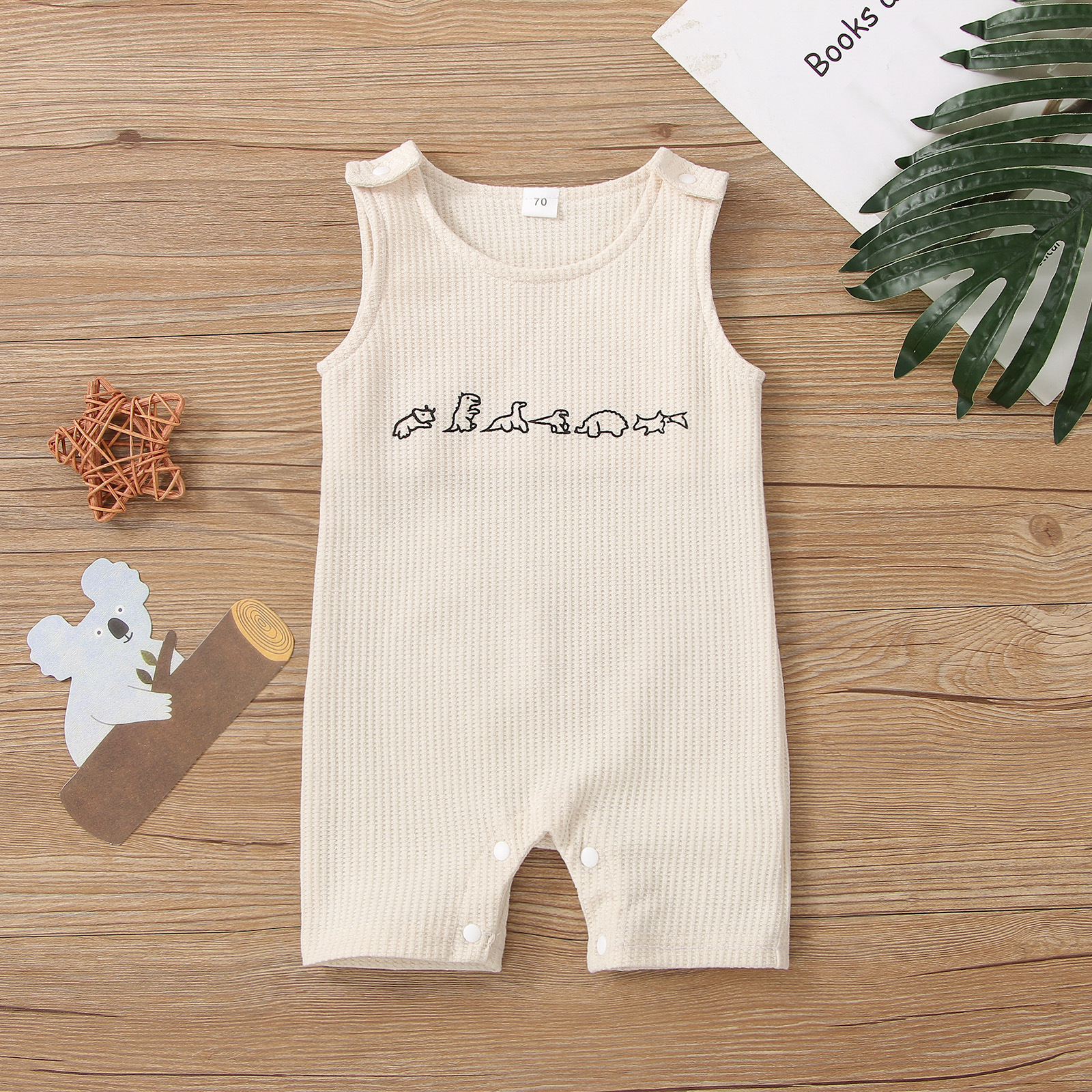 Title 9, Kleiner Dinosaurier-Print Baby-Einteiler, weich...