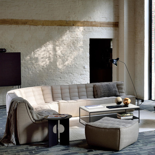 Waffle Sofa Belgian Ethnicraft/N701 Combination Upholstered Sofa Lazy Module Corner Sofa