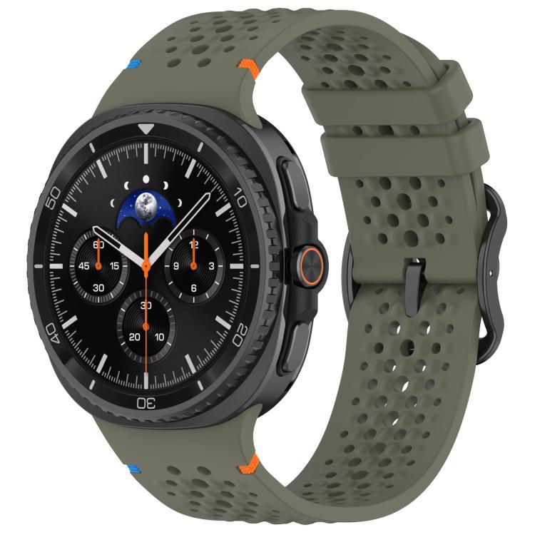 Correa de silicona para Samsung Galaxy Watch 8, botón negro japonés, sudor robusto