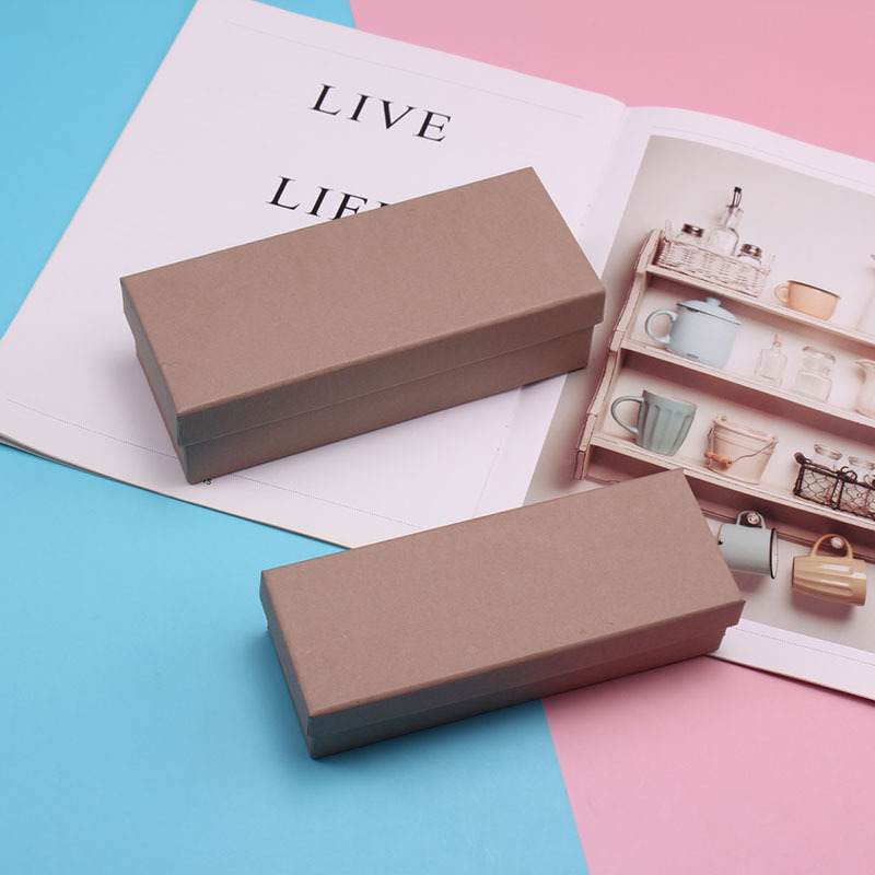 现货批发天地盖卡其色特种纸礼盒围巾皮带化妆品礼物礼品包装盒子