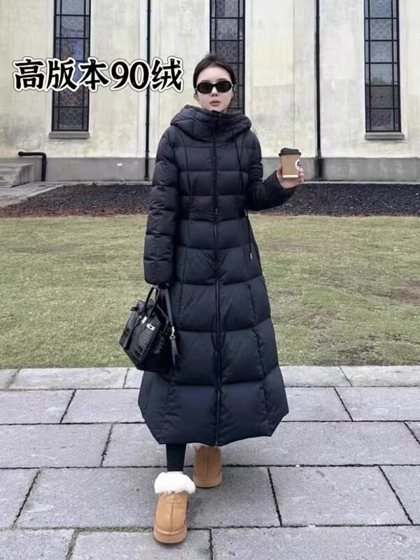 High-End Version of the Princess Monokuma Long down Jacket Faucon Winter down Jacket for Women with a Cinched Waist
