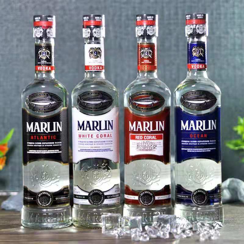 包邮 俄罗斯进口枪鱼牌伏特加 海洋风味白酒烈酒洋酒鸡尾酒 40度