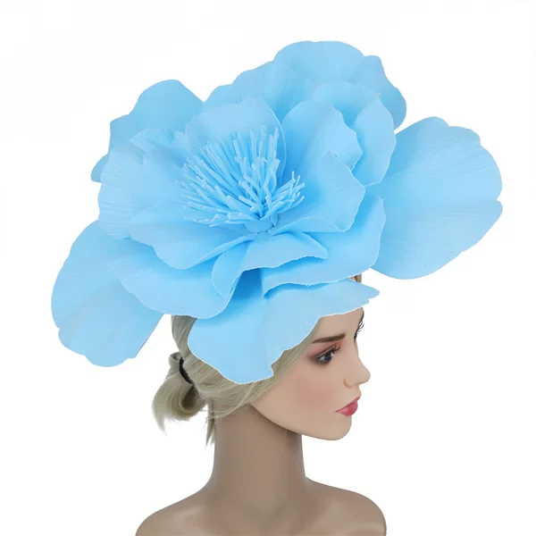 European and American Exaggerated Headwear Bride Big Flower Hair Accessories Ball Horse Racing Festival Headband Topper Christmas Headwear Hair Accessories Supply