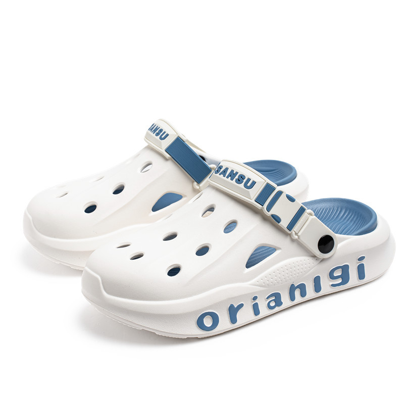 2025 verano nuevos zapatos con agujeros, sandalias y zapatillas de ocio al aire libre de gran tamaño, zapatos de playa coreanos, sandalias Baotou