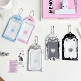 原创模糊动物3寸卡套pvc卡套追星小卡随机卡收纳卡包卡套保护套