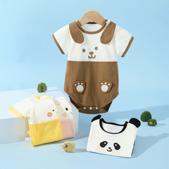 Baby Short Sleeve Pajama Set Summer Newborn Clothes Cotton Sleepwear for Boys Onesie Outing Children's Clothing