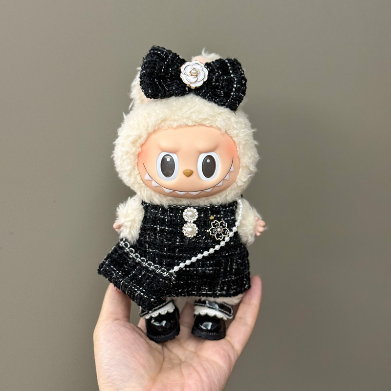【衣類のみ】ラブブ labubu ベビー服 17cm ペンダント 1代目・2代目 ビニールぬいぐるみ 服セット|undefined