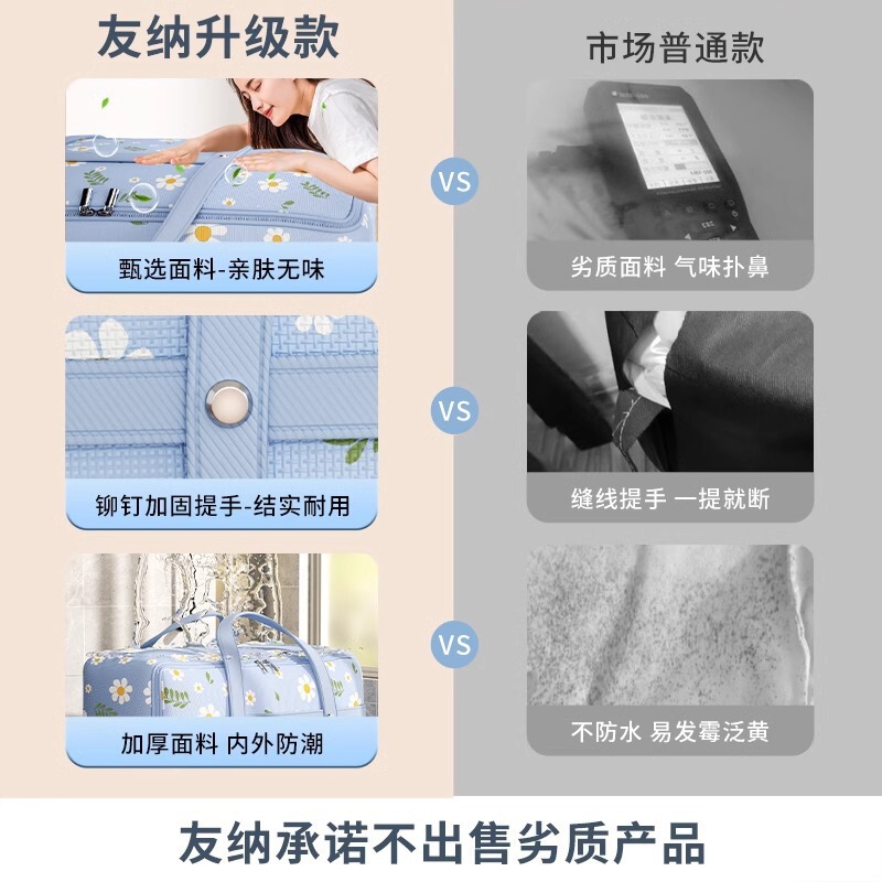 加厚加固牛津布防潮棉被袋宿舍旅行收纳套装羽绒服衣服打包行李袋|undefined