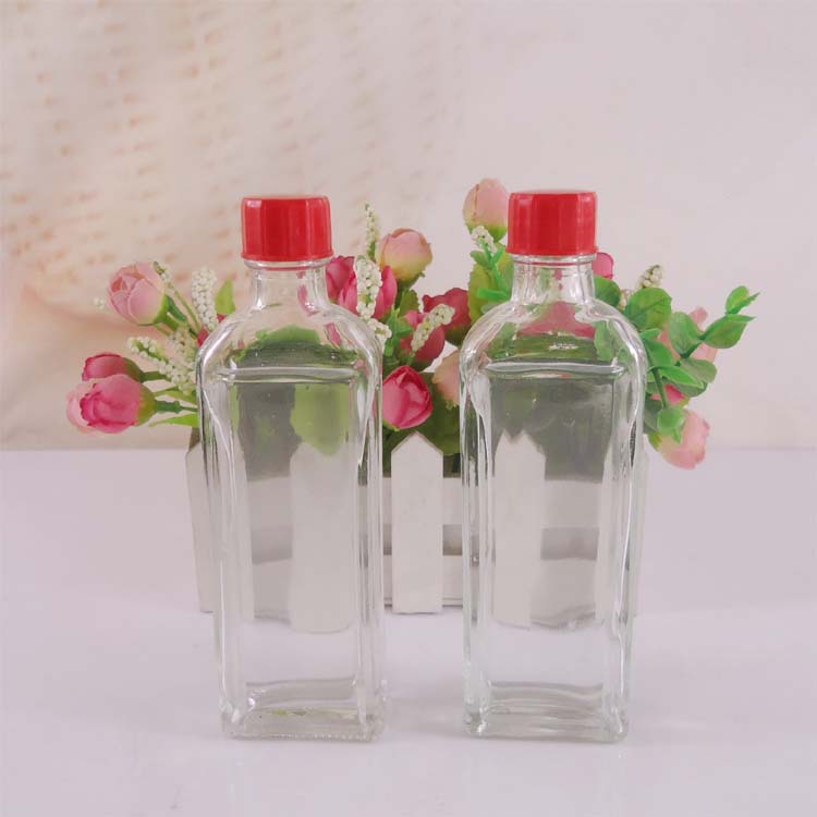 高白料扁方50ml红花油玻璃瓶跌打药油瓶 风油精瓶空瓶批发