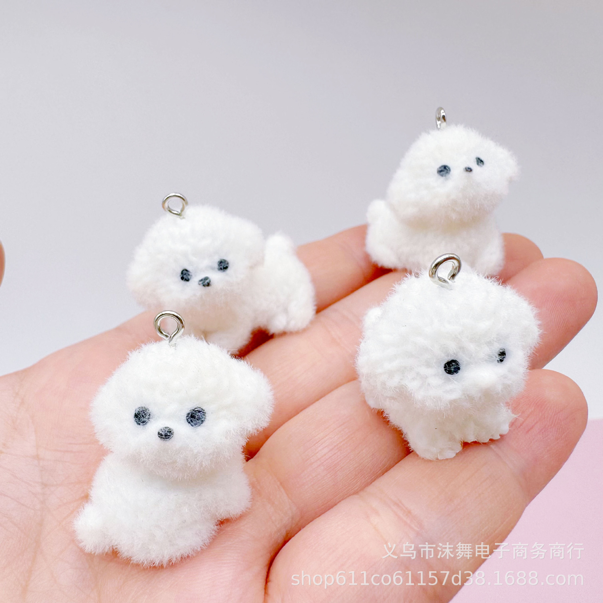 크리 에이 티브 만화 벨벳 입체 귀여운 강아지 수지 키 체인 액세서리 DIY 수제 보석 펜던트