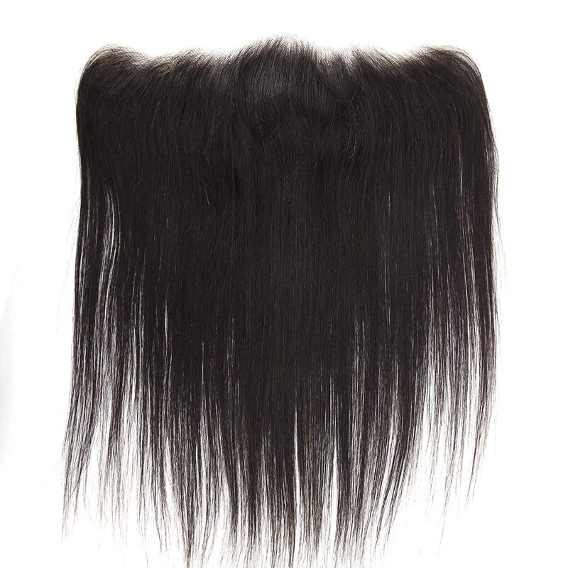 Hd Frontal Swiss Net Transparent Lace 13X4 Real Human Hair Natural Color Reverse Frontal Accessory