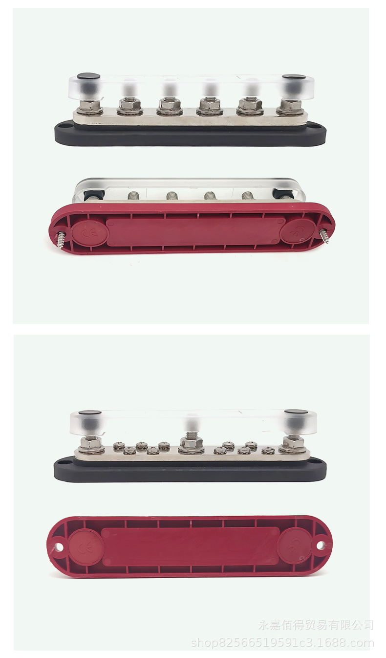 300A Automotive and Marine Modified 3/6 Way Large Busbar Busbar Copper Bar Wiring Bar Diversion Bar