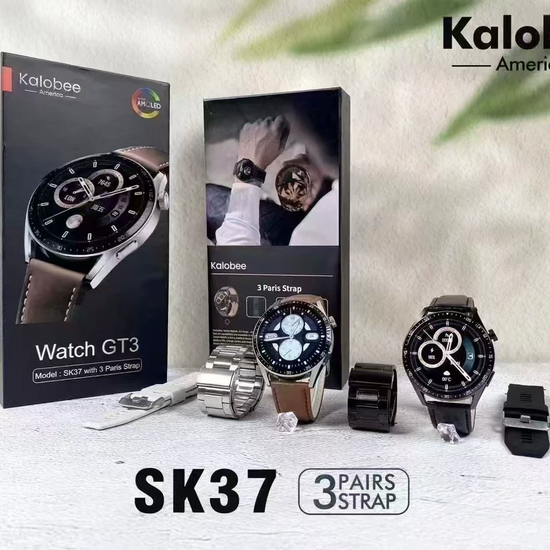 Умные часы SK37 с Bluetooth-звонками, 1.52" экран, измерение пульса в реальном времени, мониторинг сна + уведомления GT3 Max