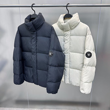 男装冬季新款格子面包服加厚羽绒服白鸭绒立领羽绒服潮B1ACE4387