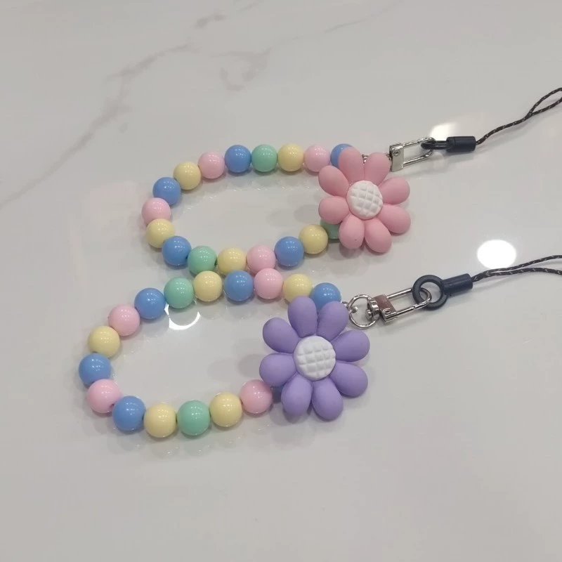Короткий браслет, мобильный телефон, креативный ремешок, цепочка handmade, кулон, телефон, цветочный