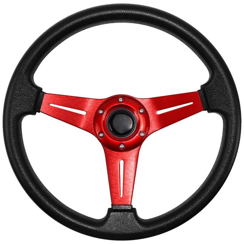 Various Styles 14inch Pu Leather Steering Wheel Racing Steering Wheel Suitable for General Car Modified Steering Wheels Various Styles 14inch Pu Leather Steering Wheel Racing Steering Wheel Suitable for General Car Modified Steering Wheels
