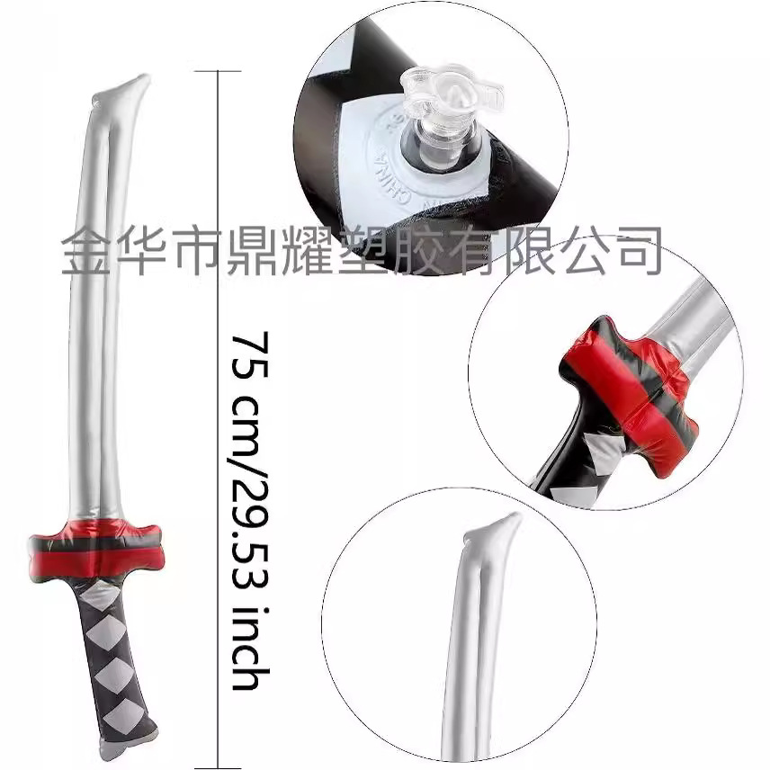 Fabricante spot katana inflable espada inflable para niños espada de juguete transfronterizo europeo y americano juguete inflable de pvc al por mayor