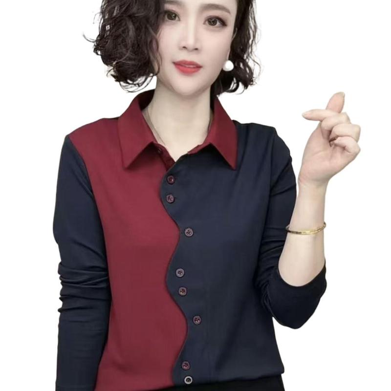 2025新款妈妈春季洋气打底衫女修身百搭欧货长袖恤卫衣内搭上衣|undefined