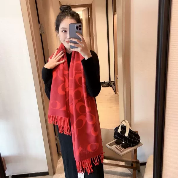 Autumn and Winter New Cashmere Accessible Luxury Scarf Women's Long Fashionable Warm Double-Sided Tassel Dual-Purpose Shawl Versatile Scarf